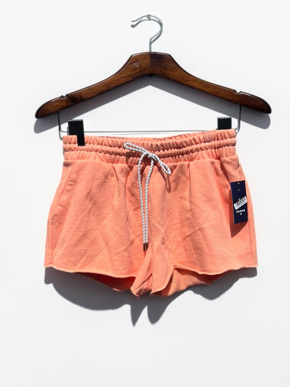🌻NEW w/tag Parke x Target Sweatshorts Peach Orange Mid Rise Pull On Size Small
